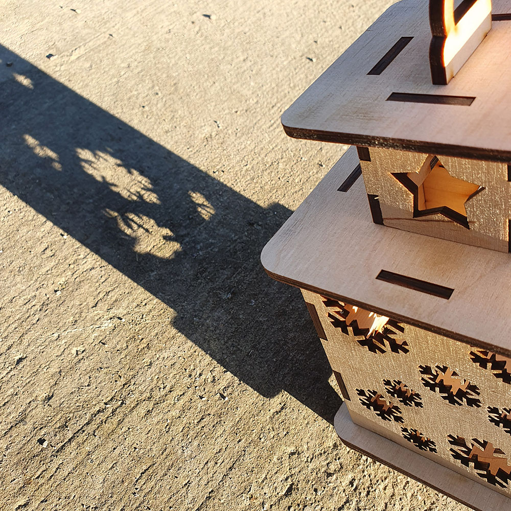 Wooden Christmas Lantern